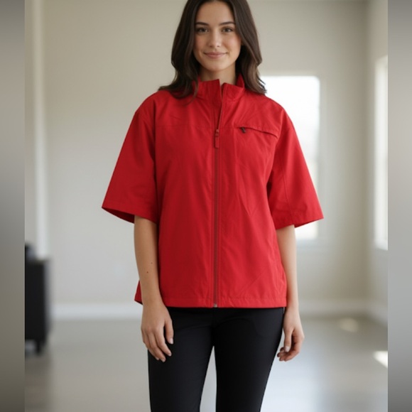 Glen Echo XL Short Sleeve Red Golf Jacket - Picture 8 of 15